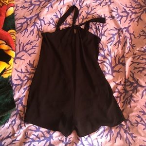 Silk black Romper